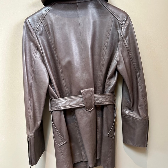 Cole Haan Brown Lambskin Jacket (Size 4) - Picture 5 of 9